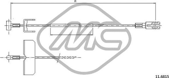 Metalcaucho 82369 - Тросик, cтояночный тормоз unicars.by