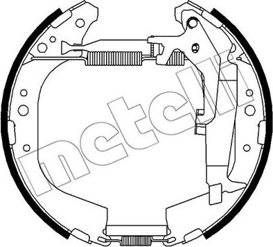 Metelli 51-0524 - Комплект тормозных колодок, барабанные unicars.by