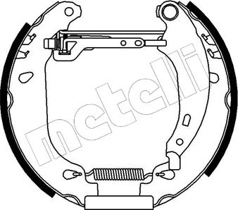 Metelli 51-0093 - Комплект тормозных колодок, барабанные unicars.by