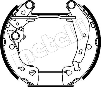 Metelli 51-0001 - Комплект тормозных колодок, барабанные unicars.by