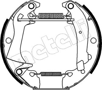 Metelli 51-0015 - Комплект тормозных колодок, барабанные unicars.by