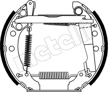 Metelli 51-0031 - Комплект тормозных колодок, барабанные unicars.by