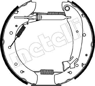 Metelli 51-0074 - Комплект тормозных колодок, барабанные unicars.by