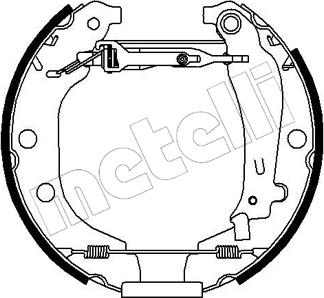 Metelli 51-0077 - Комплект тормозных колодок, барабанные unicars.by