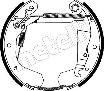 Metelli 51-0111 - Комплект тормозных колодок, барабанные unicars.by