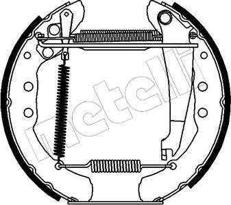 Metelli 51-0131 - Комплект тормозных колодок, барабанные unicars.by