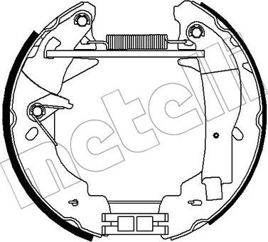 Metelli 51-0309 - Комплект тормозных колодок, барабанные unicars.by