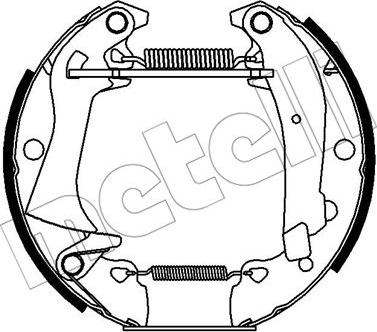 Metelli 51-0380 - Комплект тормозных колодок, барабанные unicars.by