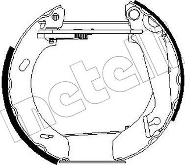 Metelli 51-0264 - Комплект тормозных колодок, барабанные unicars.by