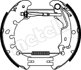 Metelli 51-0219 - Комплект тормозных колодок, барабанные unicars.by