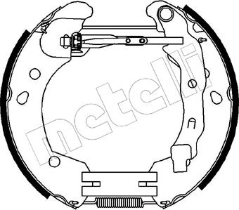 Metelli 51-0231 - Комплект тормозных колодок, барабанные unicars.by