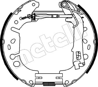 Metelli 51-0223 - Комплект тормозных колодок, барабанные unicars.by