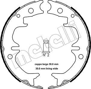 Metelli 53-0442 - Комплект тормозов, ручник, парковка unicars.by