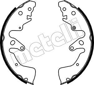 Metelli 53-0407 - Комплект тормозных колодок, барабанные unicars.by