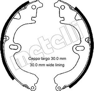 Metelli 53-0419 - Комплект тормозных колодок, барабанные unicars.by