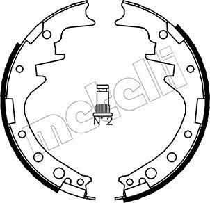 Metelli 53-0413 - Комплект тормозных колодок, барабанные unicars.by