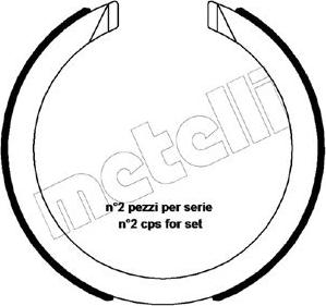 Metelli 53-0483 - Комплект тормозов, ручник, парковка unicars.by