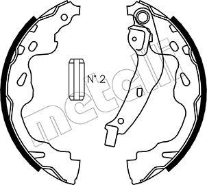 Metelli 53-0438 - Комплект тормозных колодок, барабанные unicars.by