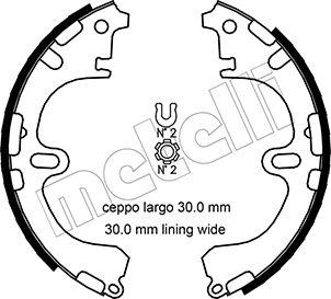 Metelli 53-0433 - Комплект тормозных колодок, барабанные unicars.by