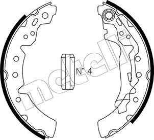 Metelli 53-0432 - Комплект тормозных колодок, барабанные unicars.by