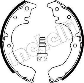 Metelli 53-0424 - Комплект тормозных колодок, барабанные unicars.by