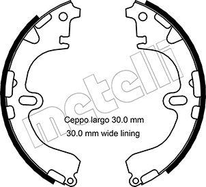 Metelli 53-0422 - Комплект тормозных колодок, барабанные unicars.by