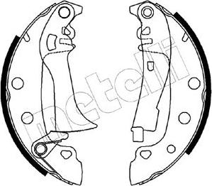 Metelli 53-0555 - Комплект тормозных колодок, барабанные unicars.by