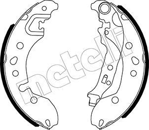 Metelli 53-0536 - Комплект тормозных колодок, барабанные unicars.by