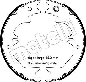 Metelli 53-0524 - Комплект тормозов, ручник, парковка unicars.by