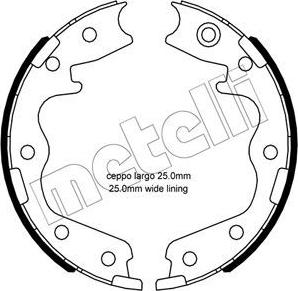 Metelli 53-0695 - Комплект тормозов, ручник, парковка unicars.by