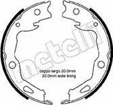 Metelli 53-0666 - Комплект тормозов, ручник, парковка unicars.by