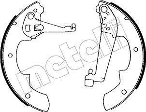 Metelli 53-0615 - Комплект тормозных колодок, барабанные unicars.by