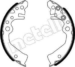 Metelli 53-0611 - Комплект тормозных колодок, барабанные unicars.by