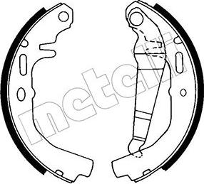 Metelli 53-0612 - Комплект тормозных колодок, барабанные unicars.by