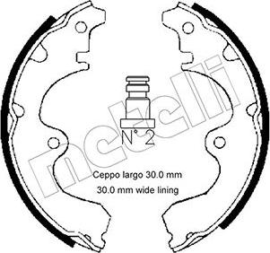 Metelli 53-0634 - Комплект тормозных колодок, барабанные unicars.by