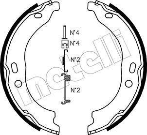 Metelli 53-0095K - Комплект тормозов, ручник, парковка unicars.by