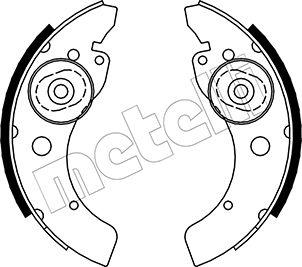 Metelli 53-0053 - Комплект тормозных колодок, барабанные unicars.by