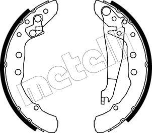 Metelli 53-0009 - Комплект тормозных колодок, барабанные unicars.by