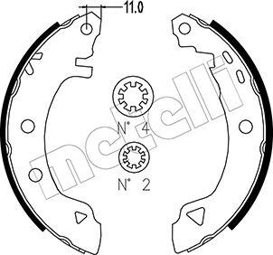 Metelli 53-0002 - Комплект тормозных колодок, барабанные unicars.by