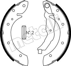 Metelli 53-0015 - Комплект тормозных колодок, барабанные unicars.by