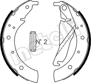 Metelli 53-0012 - Комплект тормозных колодок, барабанные unicars.by