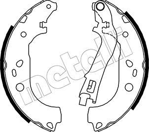 Metelli 53-0088 - Комплект тормозных колодок, барабанные unicars.by