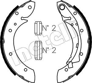 Metelli 53-0023 - Комплект тормозных колодок, барабанные unicars.by