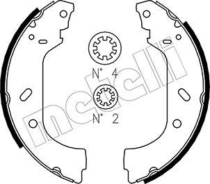 Metelli 53-0074 - Комплект тормозных колодок, барабанные unicars.by