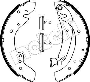 Metelli 53-0072 - Комплект тормозных колодок, барабанные unicars.by