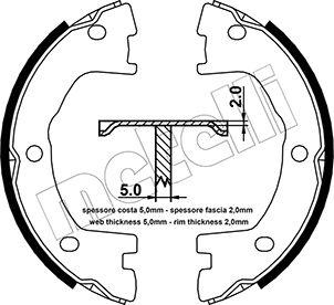 Metelli 53-0077 - Комплект тормозов, ручник, парковка unicars.by