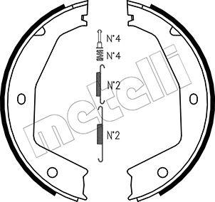 Metelli 53-0197K - Комплект тормозов, ручник, парковка unicars.by