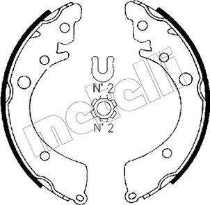 Metelli 53-0149 - Комплект тормозных колодок, барабанные unicars.by