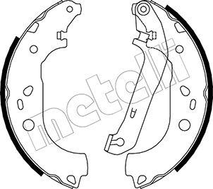 Metelli 53-0142 - Комплект тормозных колодок, барабанные unicars.by