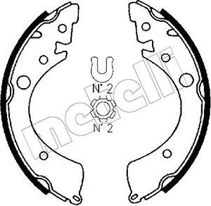 Metelli 53-0151 - Комплект тормозных колодок, барабанные unicars.by